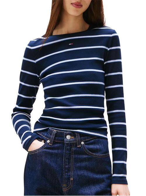 T-shirt manica lunga in cotone elasticizzata Tommy Jeans | DW0DW173870A6